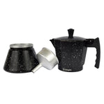 Cafetera Italiana Negra Granito 4 Tazas Simplit