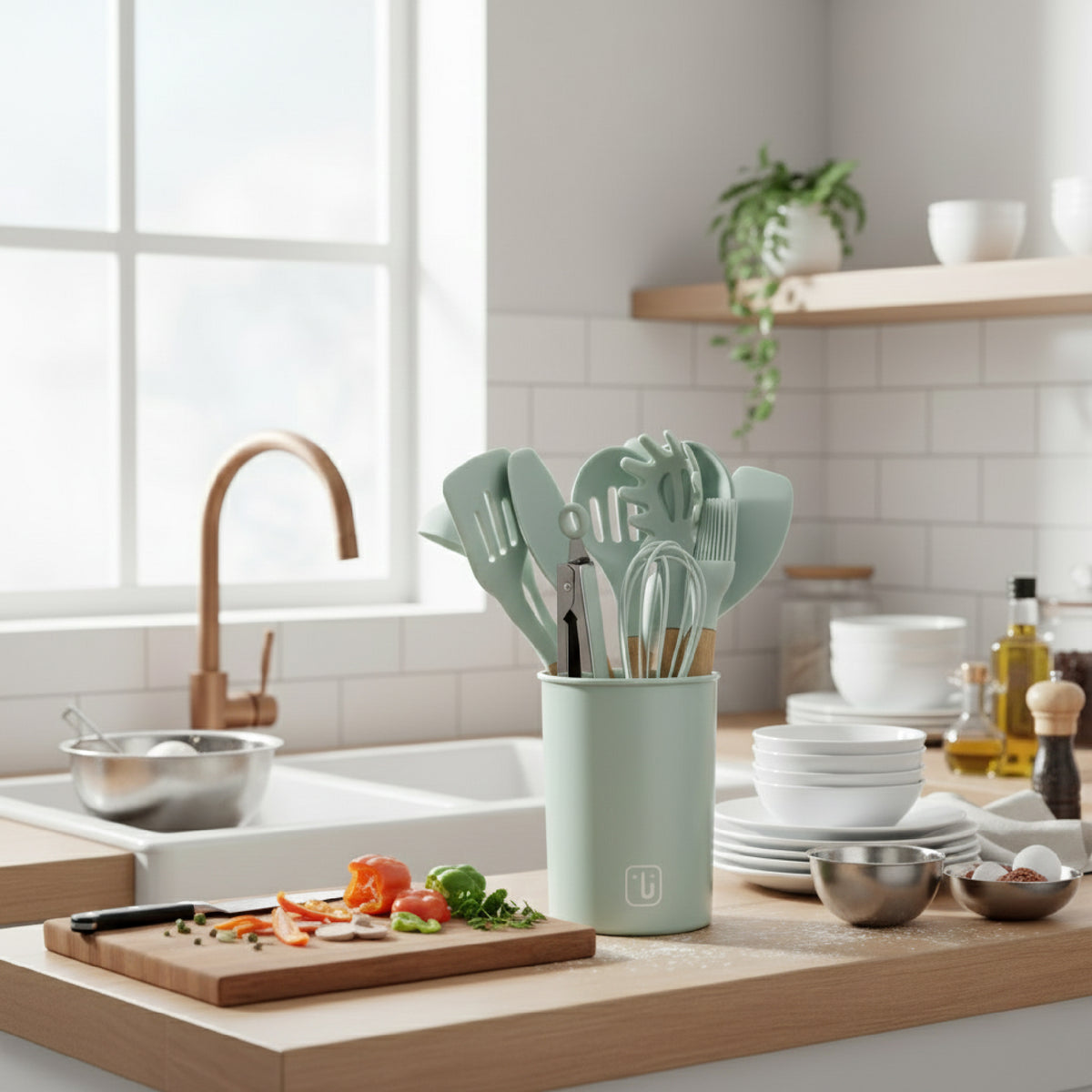 Batería Cocina Oxford + Set 12 Utensilios Calipso Simplit