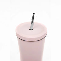 Vaso Térmico Tumbler 750ml Tapa y Bombilla Rosado Simplit