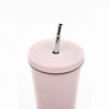 Vaso Térmico Tumbler 750ml Tapa y Bombilla Rosado Simplit
