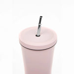 Vaso Térmico Tumbler 750ml Tapa y Bombilla Rosado Simplit