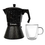 Pack Cafetera Italiana 12 Tazas + Taza Doble Pared 350 ml