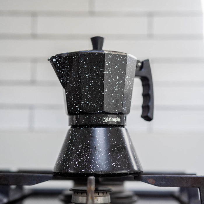 Pack Cafetera Italiana 4 Tazas + Taza Doble Pared 350 ml