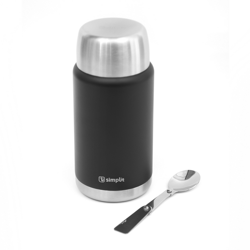 Termo de Comida Insulado Acero Inox 750 ml Negro Simplit