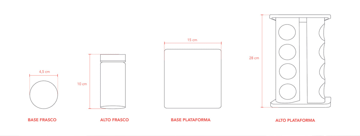Simplit | Especiero Condimentos Giratorio Metálico 16 Frascos