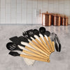 Set 12 Utensilios De Cocina Silicona Negro Simplit