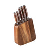 Set Cuchillos Holz 5 pcs Acero Inoxidable + Taco Simplit