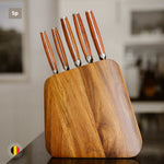 Set Cuchillos Holz 5 pcs Acero Inoxidable + Taco Simplit