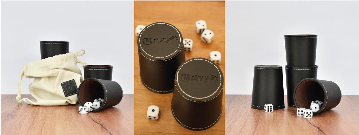 Simplit | Juego De 4 Cachos Eco Cuero Negro