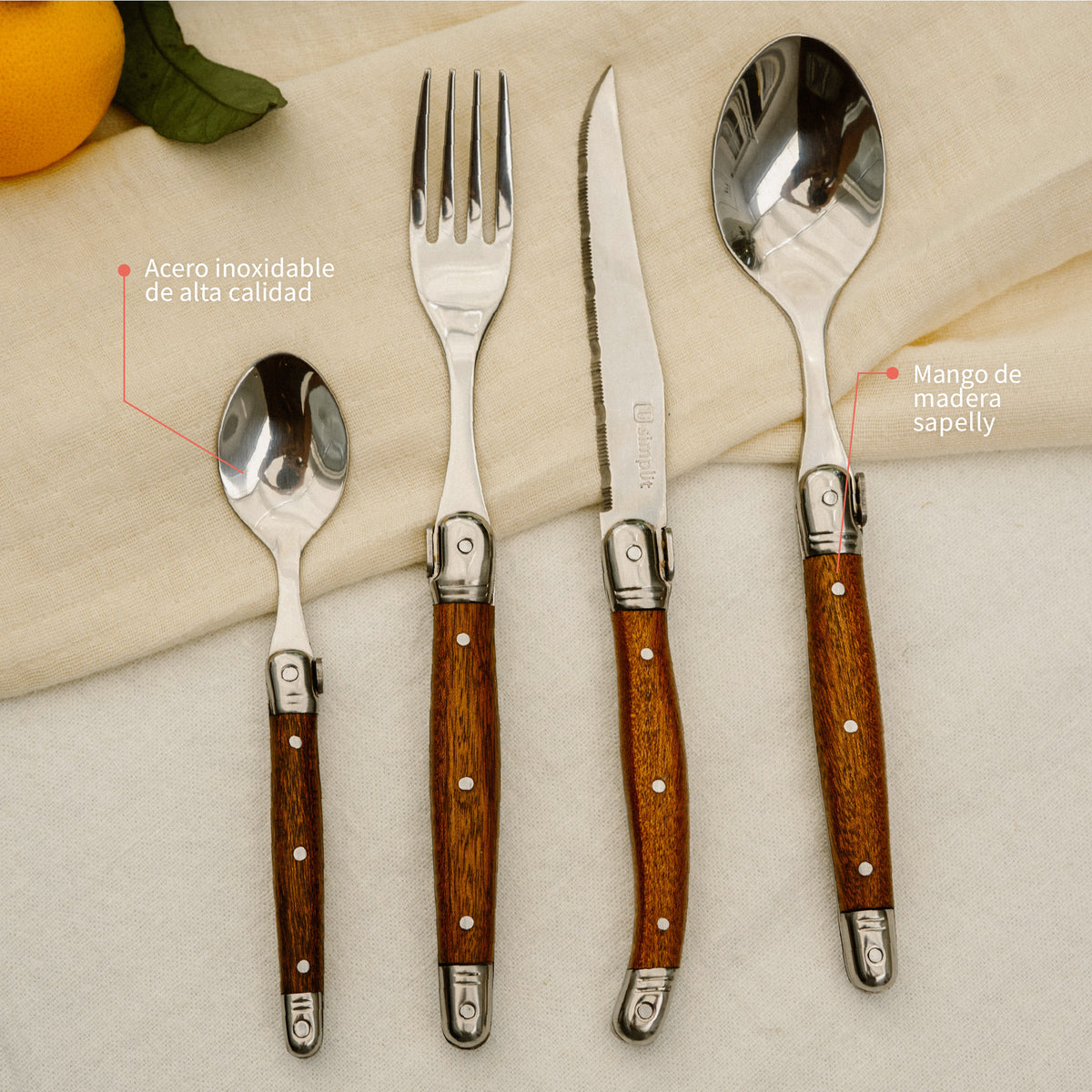Set de Cuchillería 24 pcs Cubiertos Le Mans Simplit