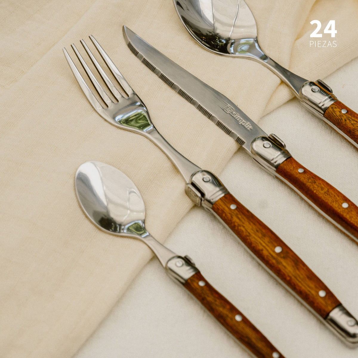 Set de Cuchillería 24 pcs Cubiertos Le Mans Simplit