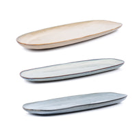Set 3 Fuentes Ovaladas Aperitivo Cerámica 36cm Simplit