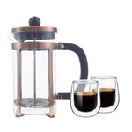 Pack Cafetera Francesa 600 ml + Set 2 Tazas 80 ml Simplit