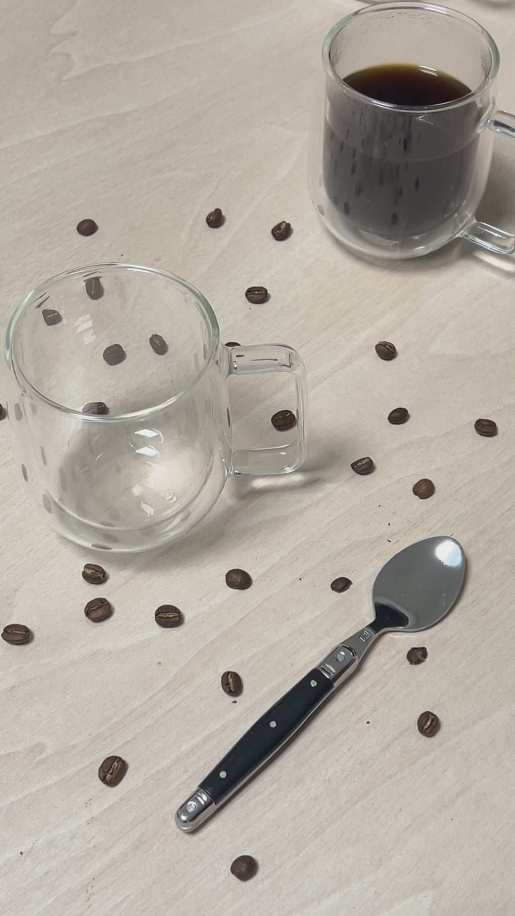 Set 2 Tazas Mug de Vidrio Doble Pared 300 ml Simplit – video
