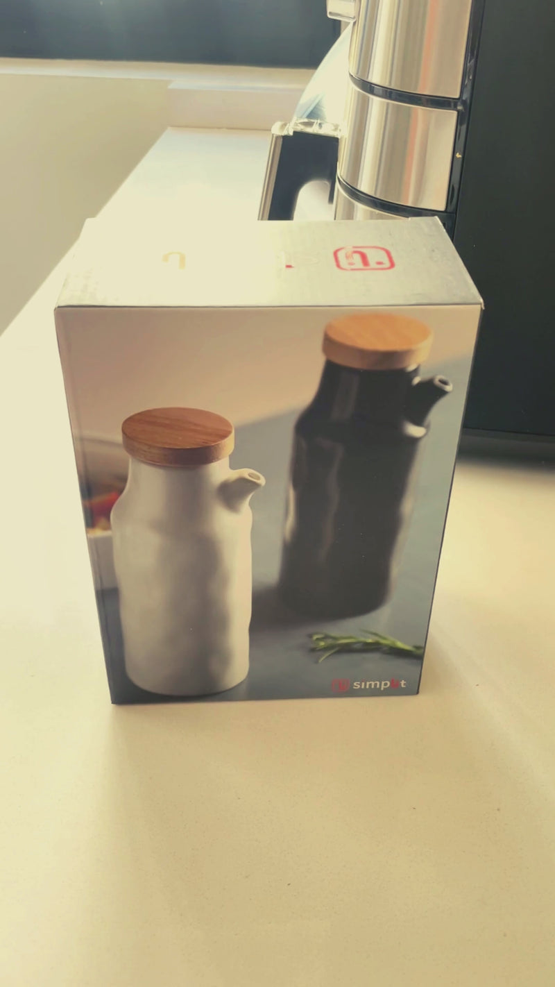 Set Alcuza Cerámica 2 Piezas Redonda 500 ml Simplit.mp4