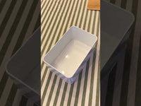 Panera Metálica con Tapa Bamboo Blanca Simplit