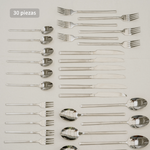 Set de Cuchilleria 30 pcs Cubiertos Acero Inoxidable Puglia