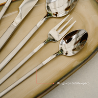 Set de Cuchillería 30 pcs Cubiertos Acero Inoxidable Puglia