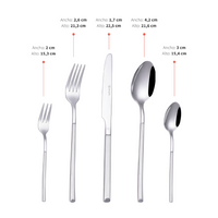 Set de Cuchillería 30 pcs Cubiertos Acero Inoxidable Puglia