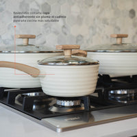 Batería de Cocina Antiadherente Savannah 9 Piezas