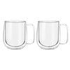 Set 2 Tazas Mug de Vidrio Doble Pared 300 ml Simplit