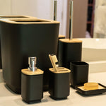 Set Accesorios de Baño 6pcs Bambo Negro Simplit