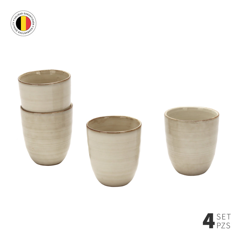 Set 4 Vasos Cerámica 270 ml Siena Simplit