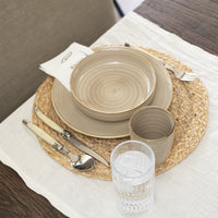 Juego Loza Cerámica 30 pcs Siena 6 personas Simplit — puesto de mesa completo con vaso y cubiertos