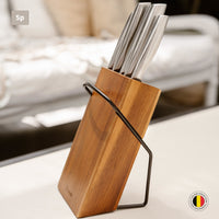 Set Cuchillos Stahl 5 pcs Acero Inoxidable + Taco Simplit