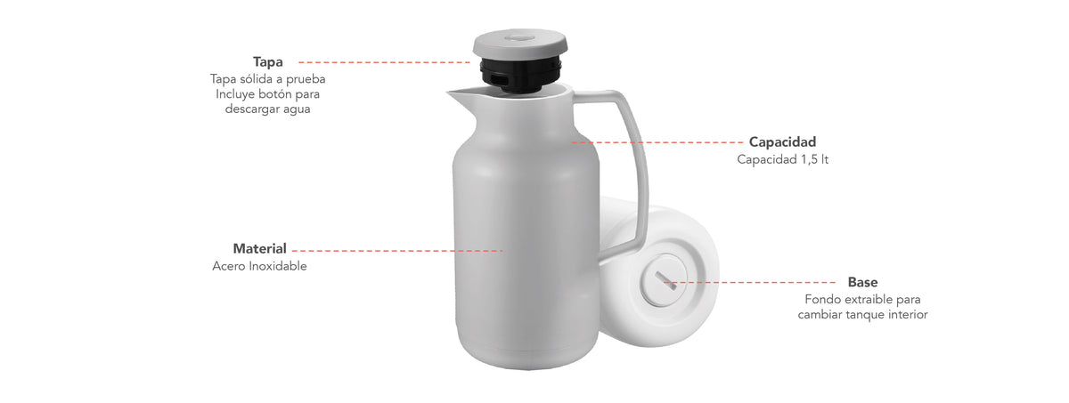 Simplit | Termo Jarra Insulado Acero Inox 1 Lt 