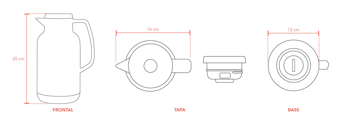 Simplit | Termo Jarra Insulado Acero Inox 1 Lt 