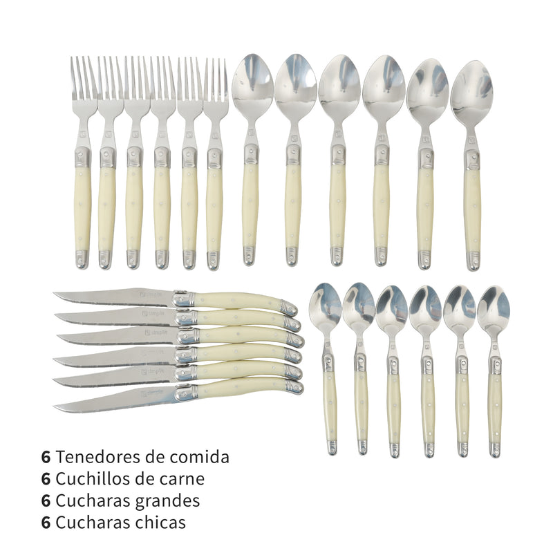 Set de Cuchillería 24 pcs Cubiertos Versalle Simplit
